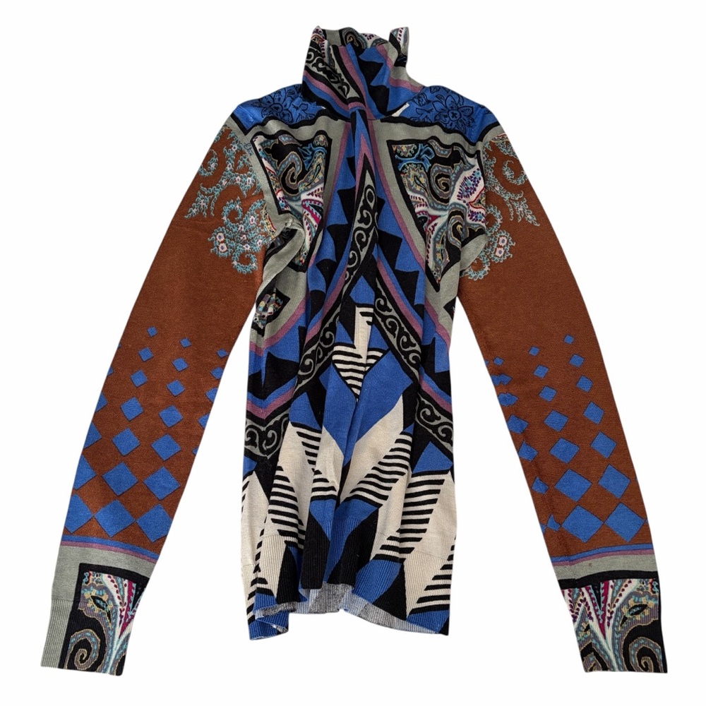 ETRO Multicolor Printed Mock Turtleneck Jumper IT40 - EUC - Picture 11 of 16